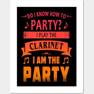 Clarinet Player Party Posters and Art